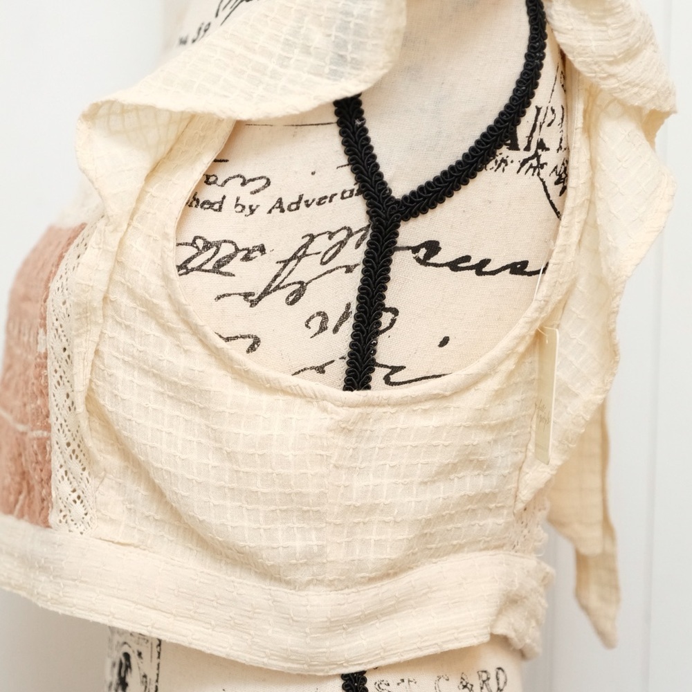 Free People Bohemian embroidered crochet lace insert VACATION PERFECTION - Picture 14 of 16